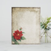 赤ヴィンテージフローラスクラップブックパーチメント (スタンド正面)