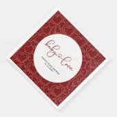 赤ヴィンテージベビーラブバレンタインデイベイビーシャワー (コーナー)