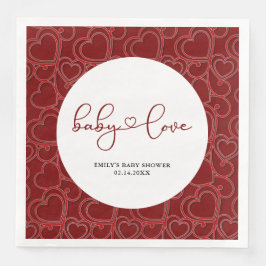 赤ヴィンテージベビーラブバレンタインデイベイビーシャワー