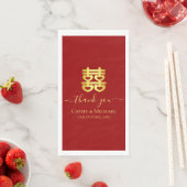 赤ヴィンテージ中国ののハートの二重の幸福 (インサイチュ)