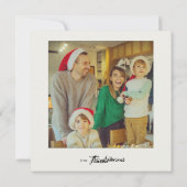 赤ヴィンテージ植物枠クリスマスフォトカード シーズンカード (裏面)