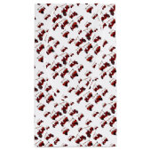 赤ヴィンテージ消防車の模様 スモールペーパーバッグ (裏面)