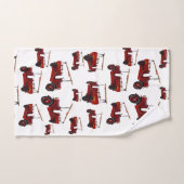 赤ヴィンテージ消防車 バスタオルセット (ハンドタオル)