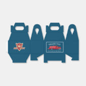 赤ヴィンテージ消防車/消防車パーティー フェイバーボックス (折り畳みなし)