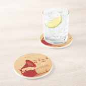 赤ヴィンテージ蓄音機 コースター (側面)