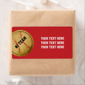 赤ヴィンテージ野球チームパーティーステッカーラベル ラベル (インサイチュ)