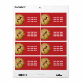 赤ヴィンテージ野球チームパーティーステッカーラベル ラベル (フルシート)