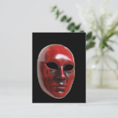 赤ヴェネツィアマスク葉書 ポストカード (スタンド正面)