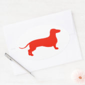 赤一色 楕円形シール (封筒)