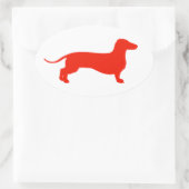 赤一色 楕円形シール (バッグ)