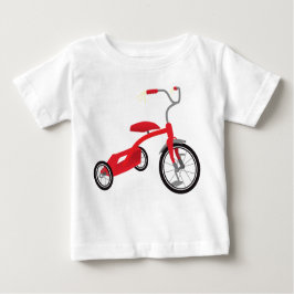 赤三輪車グラフィック ベビーTシャツ