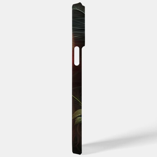 赤不気味いバラの水色の黒独身の猫 Case-Mate iPhoneケース (裏面 / 右)