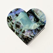 赤不気味鹿スタッグハート手帳 ノートブック (裏面)