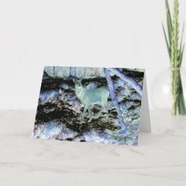 赤不気味鹿Stagグリーティングカード追加文字 カード