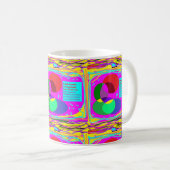 赤与えと虹の色のチャンスを平和 コーヒーマグカップ (正面右)