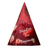 赤中国のい傘を差した年明け娘 パーティーハット (左)