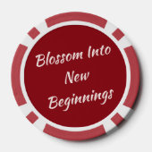 赤中国のい傘を差した年明け娘 ポーカーチップ (裏面)