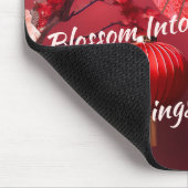 赤中国のい傘を差した年明け娘 マウスパッド (コーナー)