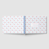 赤中国のちゃんシャワーを願う青い白いピンク ゲストブック (全面)