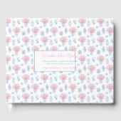 赤中国のちゃんシャワーを願う青い白いピンク ゲストブック (正面)