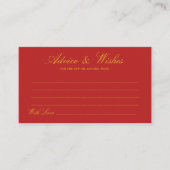 赤中国ののインスパイアアドバイスとウィッシュのカード アドバイスカード (正面)