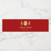 赤中国のの結婚二重の幸せフローラ ペットボトルラベル (シングルラベル)