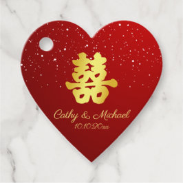 赤中国のの結婚雪片ダブル幸福度Fav フェイバータグ