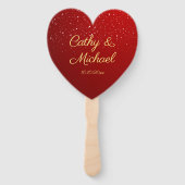 赤中国のの結婚雪片ダブル幸福漢 ハンドファン (裏面)