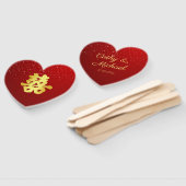 赤中国のの結婚雪片ダブル幸福漢 ハンドファン (組立なし)