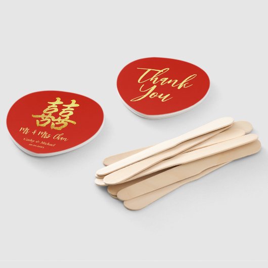 赤中国のクラシック結婚の茶感謝していの湯 ハンドファン (組立なし)