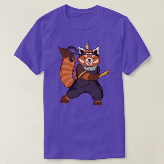 赤中国のパンダ Tシャツ (デザイン正面)