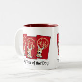 赤中国の封筒福音の年 ツートーンマグカップ (正面左)