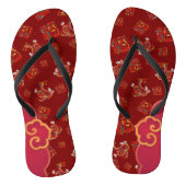 赤中国の正月ドラゴン恵み幸運 ビーチサンダル (ソール)