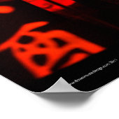 赤中国の灯篭 ポスター (角)