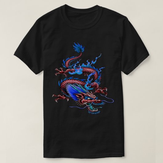 赤中国の福音龍神話的な生き物 Tシャツ (デザイン正面)