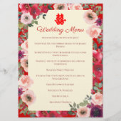 赤中国の紫のフローラ園 メニュー (正面)