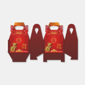 赤中国の結びネズミ年2020切妻用箱 フェイバーボックス (折り畳みなし)