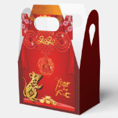 赤中国の結びネズミ年2020切妻用箱 フェイバーボックス (オープン)