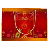 赤中国の結びネズミ年2020 L抱き枕 ラージペーパーバッグ (裏面)