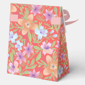 赤中国の結婚パステル花柄 フェイバーボックス (裏面)