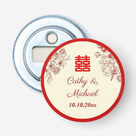 赤中国の結婚ベージュフローラ 栓抜き