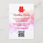 赤中国の結婚色さくらんぼ エンクロージャーカード (正面)