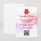 赤中国の結婚色さくらんぼ エンクロージャーカード (正面/裏面)