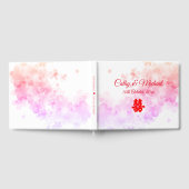 赤中国の結婚色さくらんぼ ゲストブック (全面)