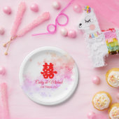 赤中国の結婚色さくらんぼ ペーパープレート (パーティー)