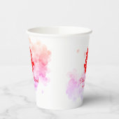 赤中国の結婚色さくらんぼ 紙コップ (左)