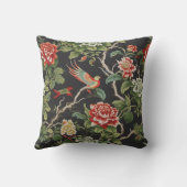 赤中国の緑フローラ アウトドアクッション (裏面)