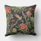 赤中国の緑フローラ アウトドアクッション (裏面)