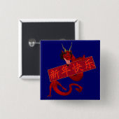 赤中国の龍 缶バッジ (正面&裏面)