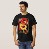 赤中国の龍Tシャツ Tシャツ (正面フル)